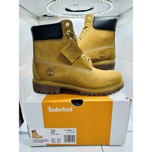 Size 7.5 - Men’s Timberland Premium TB0100617131 Boot 6” Waterproof Wheat Nubuck